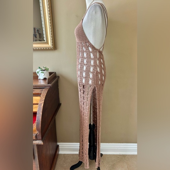 Flook the Label Maia Hand Crocheted Maxi Dress Macrame Cover Up Coco XS NWT - Picture 10 of 13